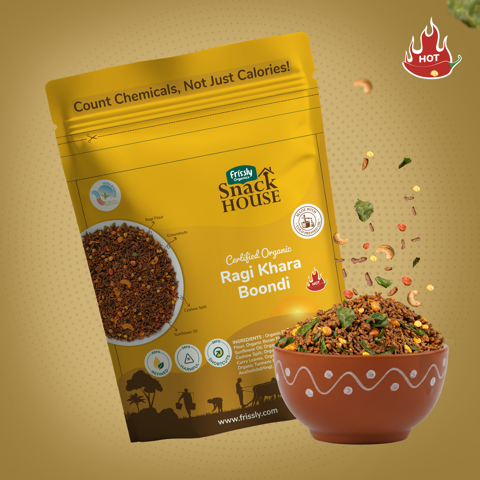 Frissly Organic Ragi Khara Boondi