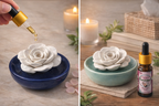 Naturalief Ceramic Flower Diffuser with 10 ml Relax karo blend