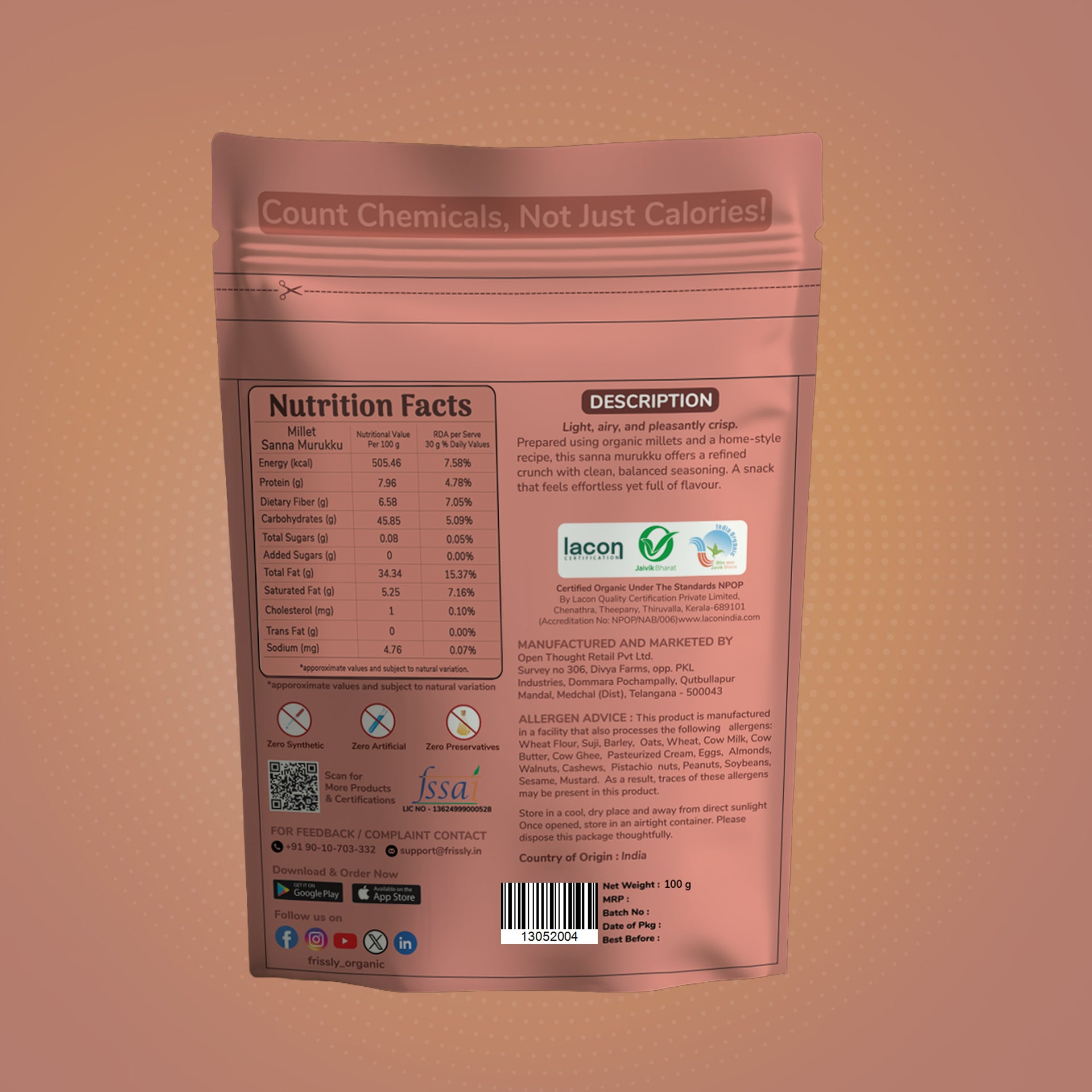 Frissly Millet Sanna Murukku