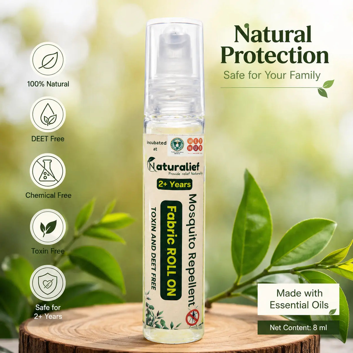 Naturalief Mosquito Repellent Fabric Roll-On