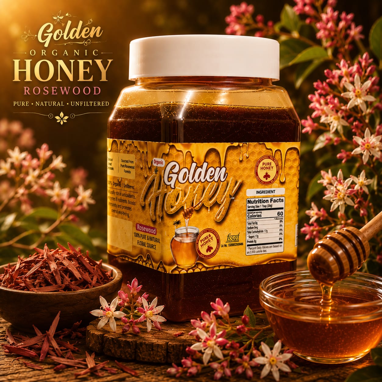 Organic Honey - Rosewood