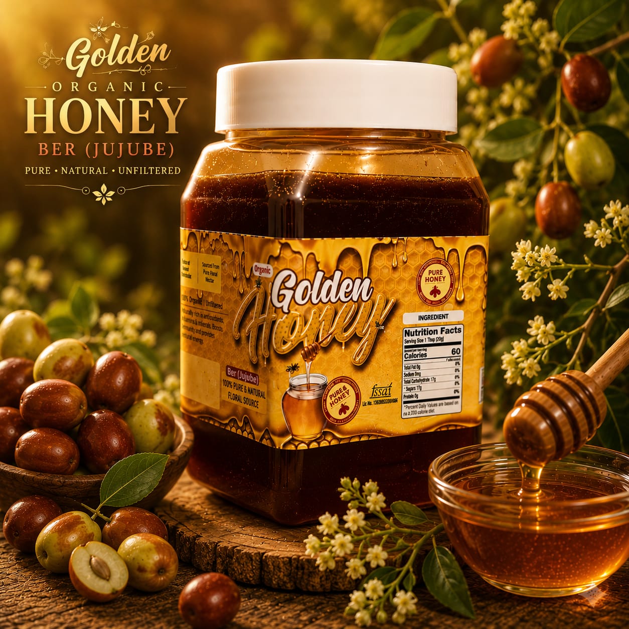 Organic Honey - Ber (Jujube)