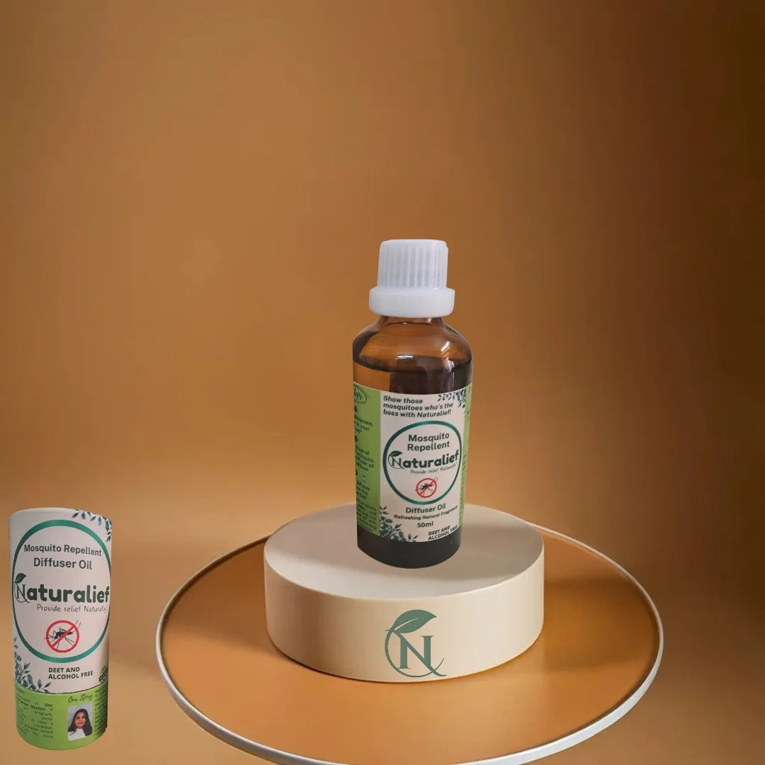 Naturalief  Herbal Chemical free Mosquito Repellent Diffuser Oil – DEET-Free, Aromatic Protection for Indoor Spaces