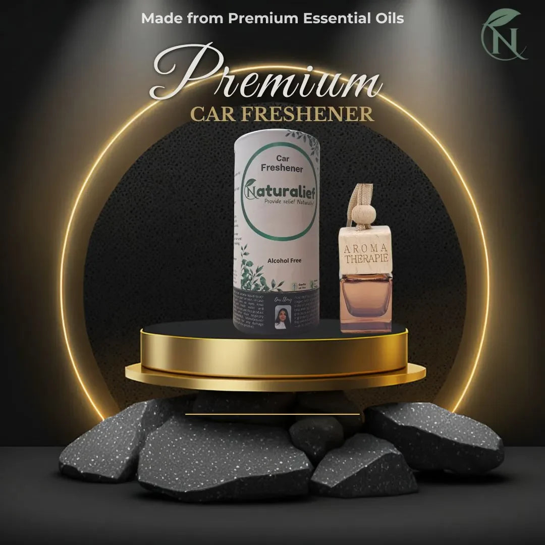 Naturalief Drift Bloom Car Freshener | Essential Oils | Alcohol-Free | Cuboid Glass Bottle